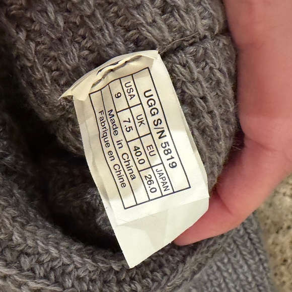 UGG Gray Knit Button Boots - Picture 6 of 6